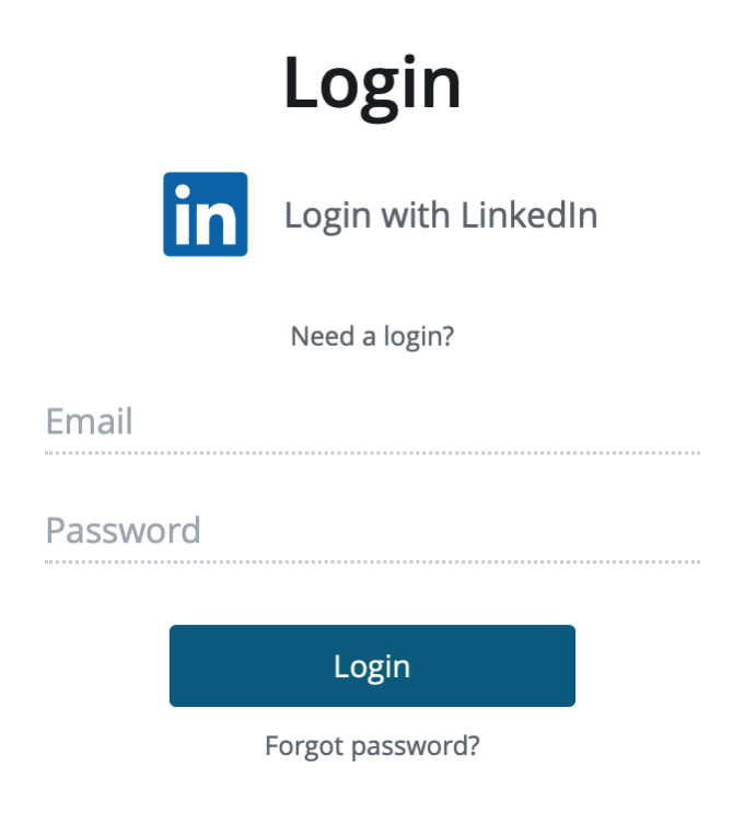 Linkedin login