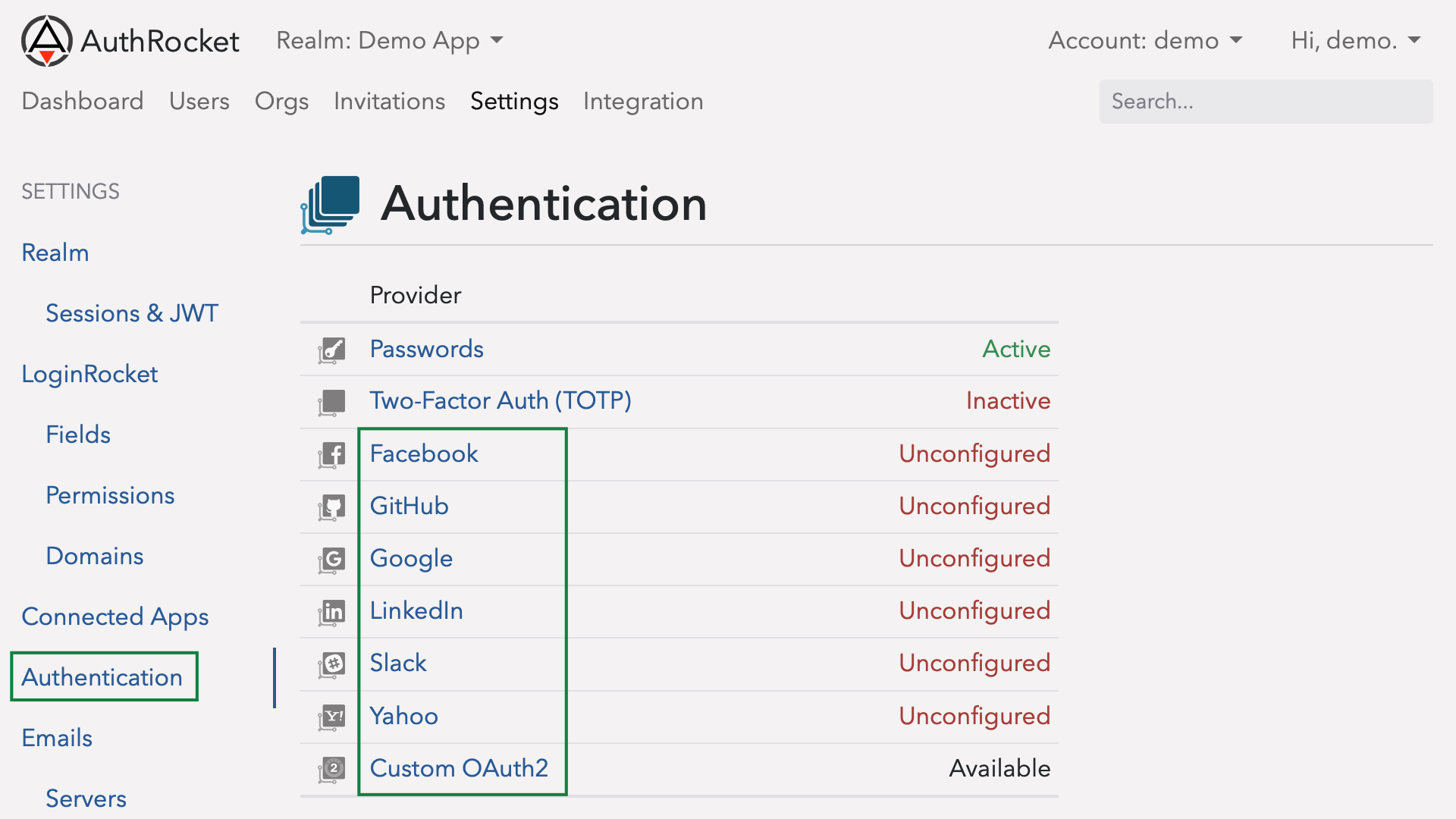 How to configure integrated Facebook login